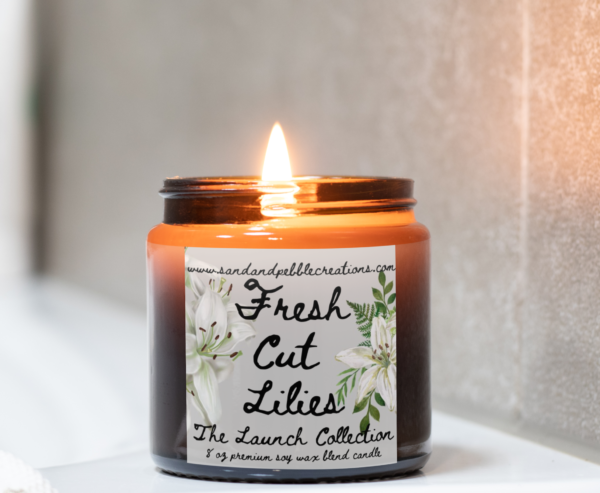 Fresh Cut Lilies Scented Soy Wax Candle- The Launch Collection